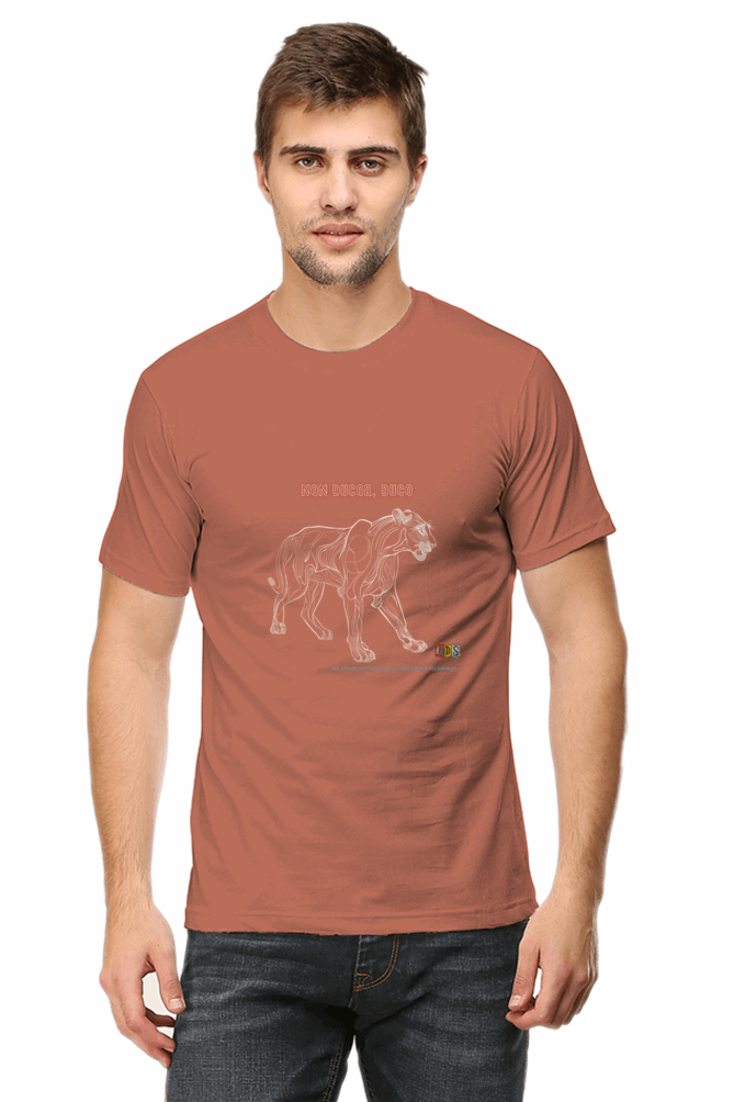 The BIG LEADER - Lion Focus : Premium Minimalist Unisex cotton T-shirt - Art for your wardrobe