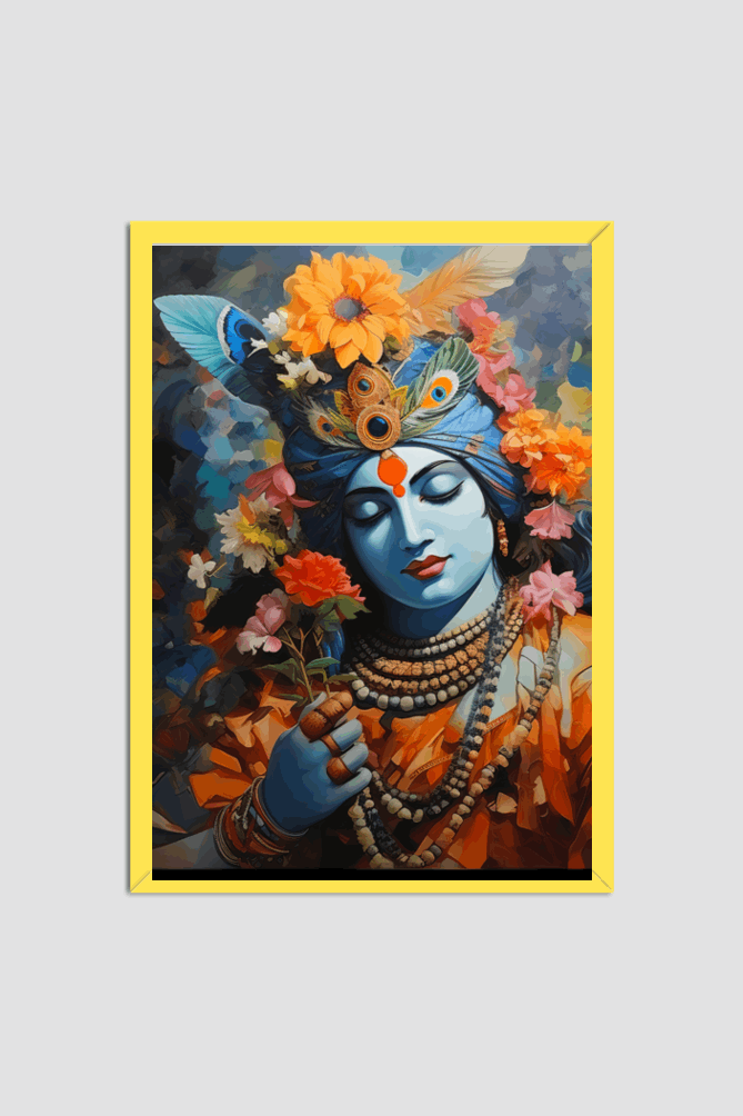 Shades of Krishna in meditation : Wall Art with A4 size frames || Frame Your World: Artful Elegance for Every Wall 🖼️✨