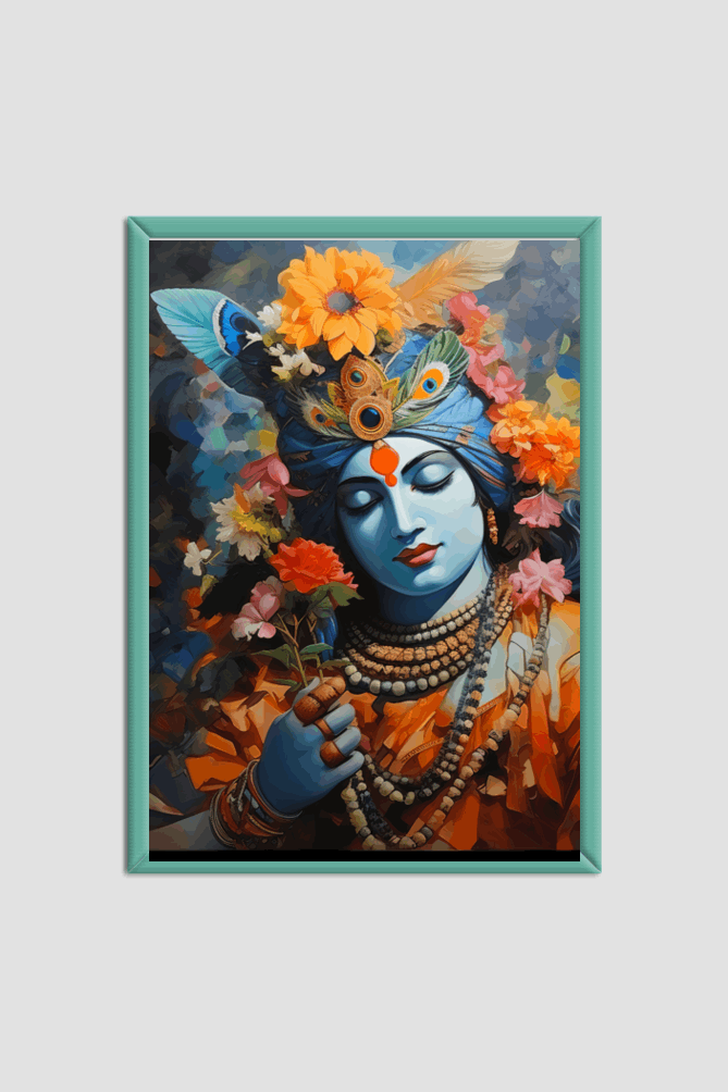 Shades of Krishna in meditation : Wall Art with A4 size frames || Frame Your World: Artful Elegance for Every Wall 🖼️✨