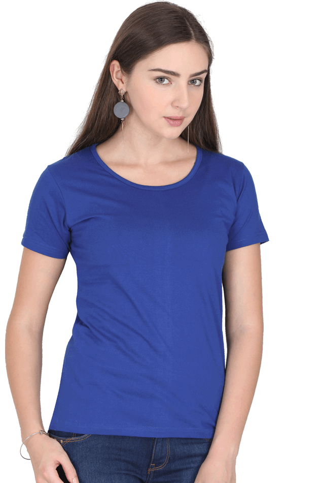 Minimalist : Women Crew neck Tshirt - Solid Casuals - premium cotton fabric for Wok and Travel