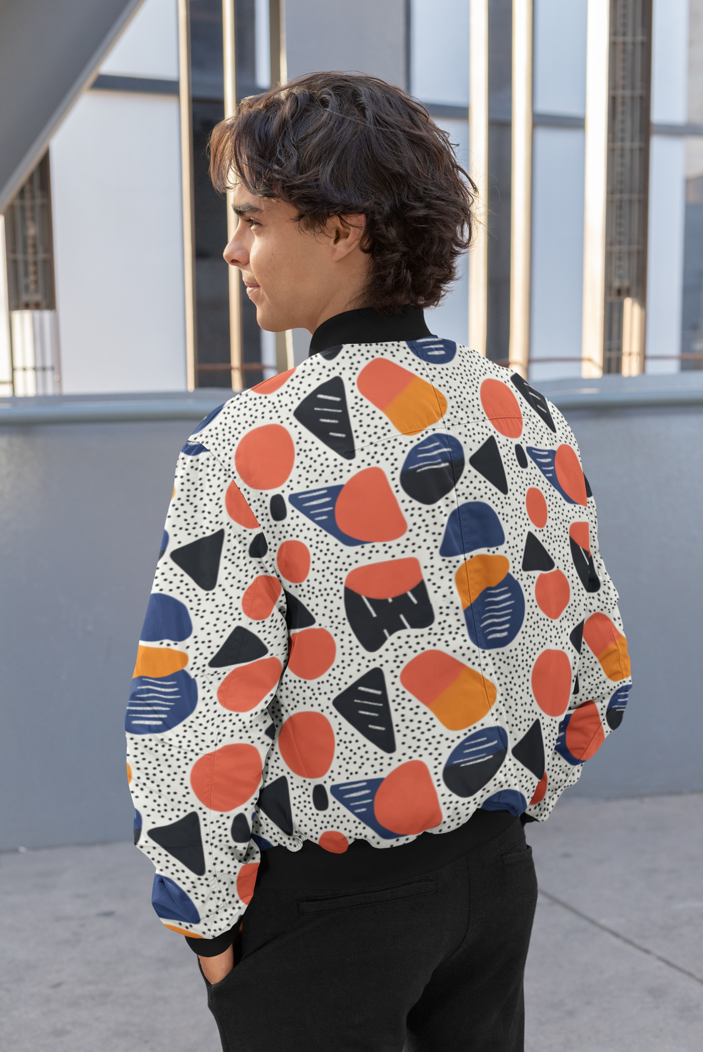 TRIANGLES AND OVALS -  Wind Cheater - Premium Poly fleece Jacket