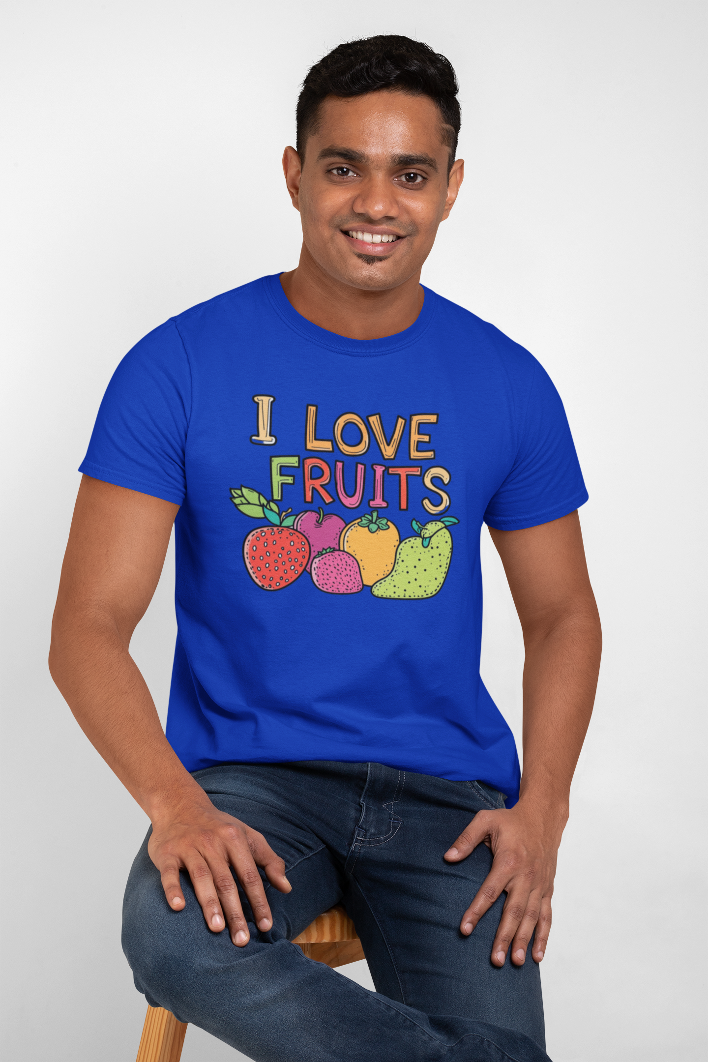 Premium Design Unisex cotton T-shirt - Slim Fit - Half Sleeve - LOVE YOUR FRUIT