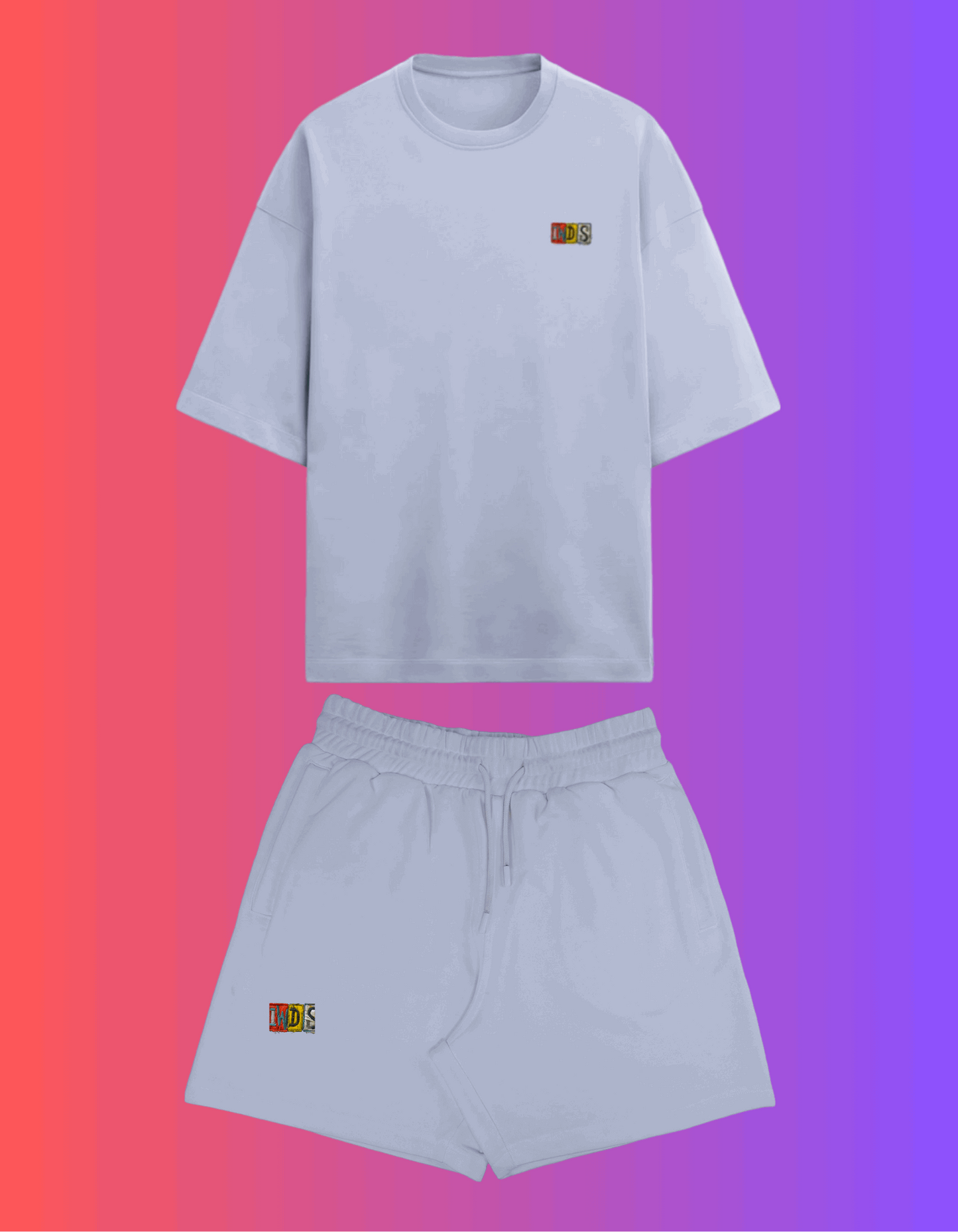 Premium Combo wear - Shorts and drop shoulder T shirt - Lavender color