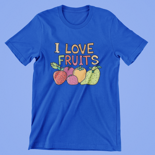 Premium Design Unisex cotton T-shirt - Slim Fit - Half Sleeve - LOVE YOUR FRUIT