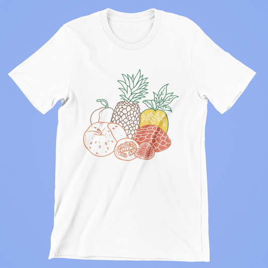 Premium Design Unisex cotton T-shirt - Slim Fit - Half Sleeve - FRUIT BASKET