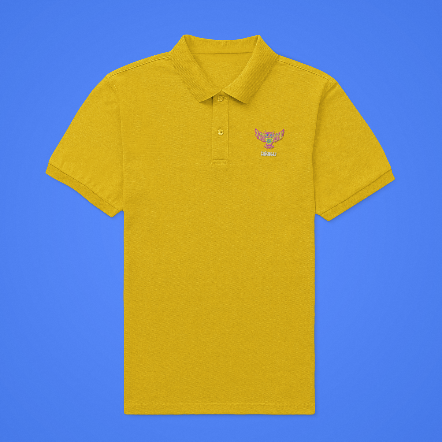 Mustard yellow Inkwear - Unisex Polo T-shirt - For Office and Casual wear