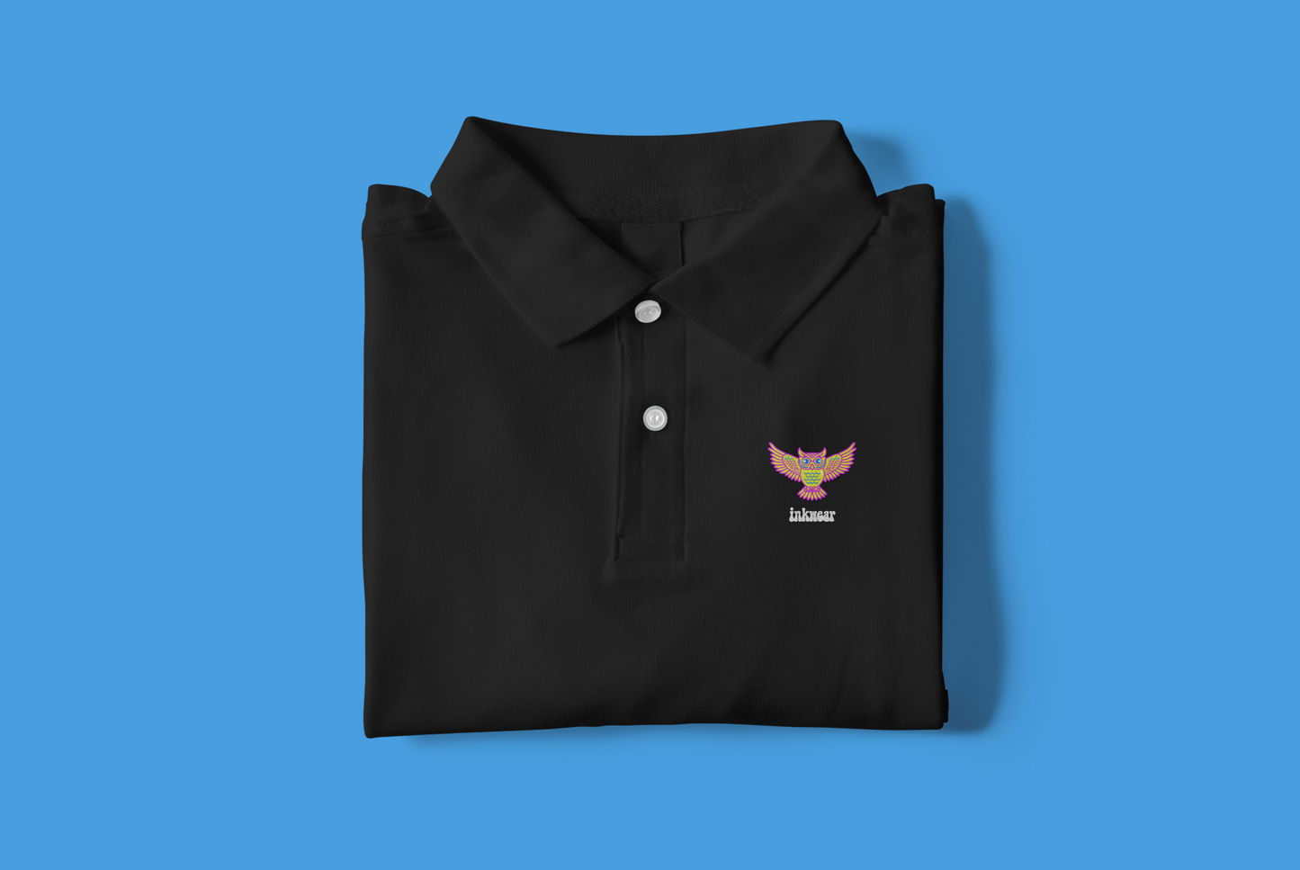 Unisex Polo T-shirt - For Office and Casual wear: Inkwear Owl logo