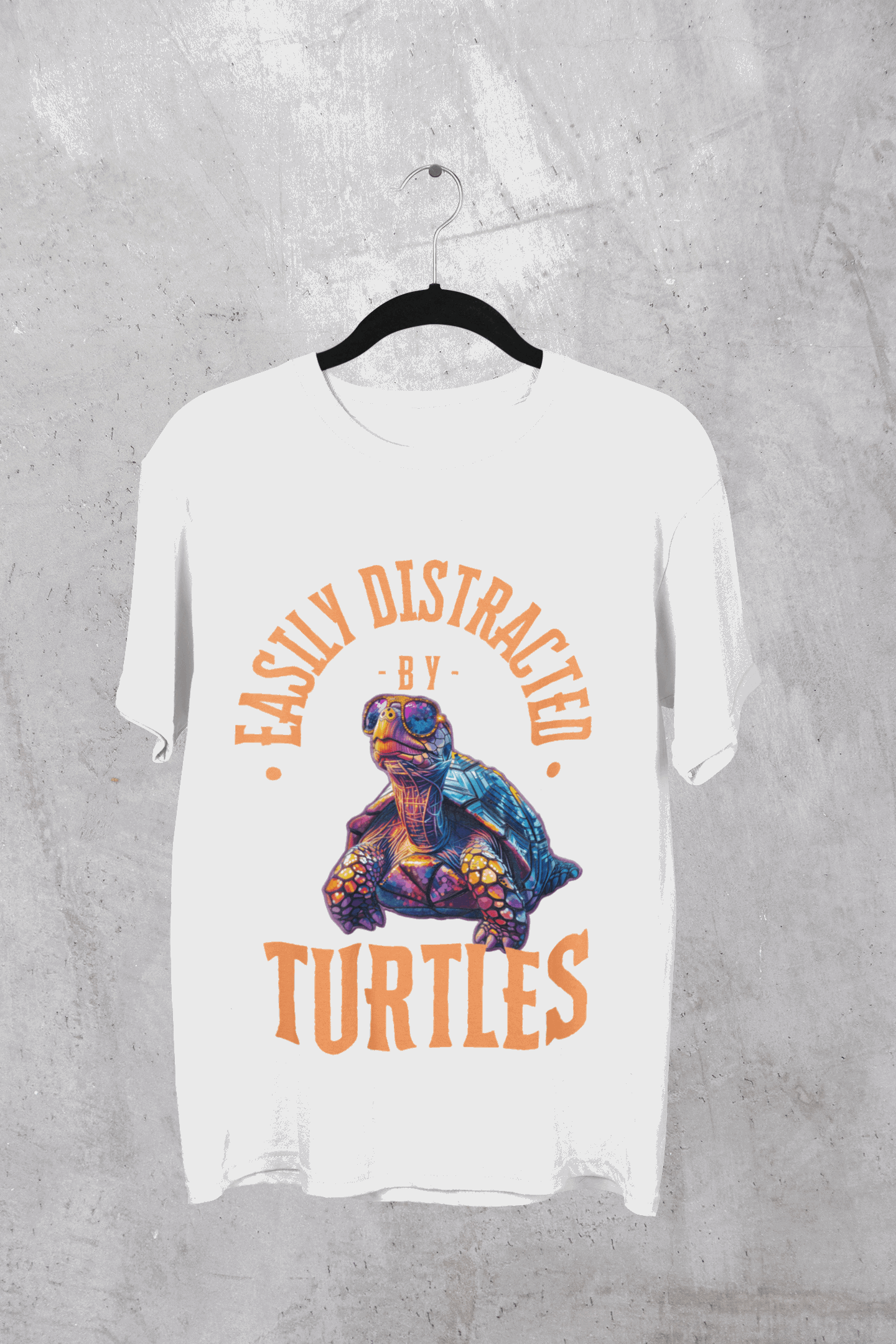 Unisex Oversize classic Cotton Tshirt -TURTLE BUDDIES - DISTRACTION