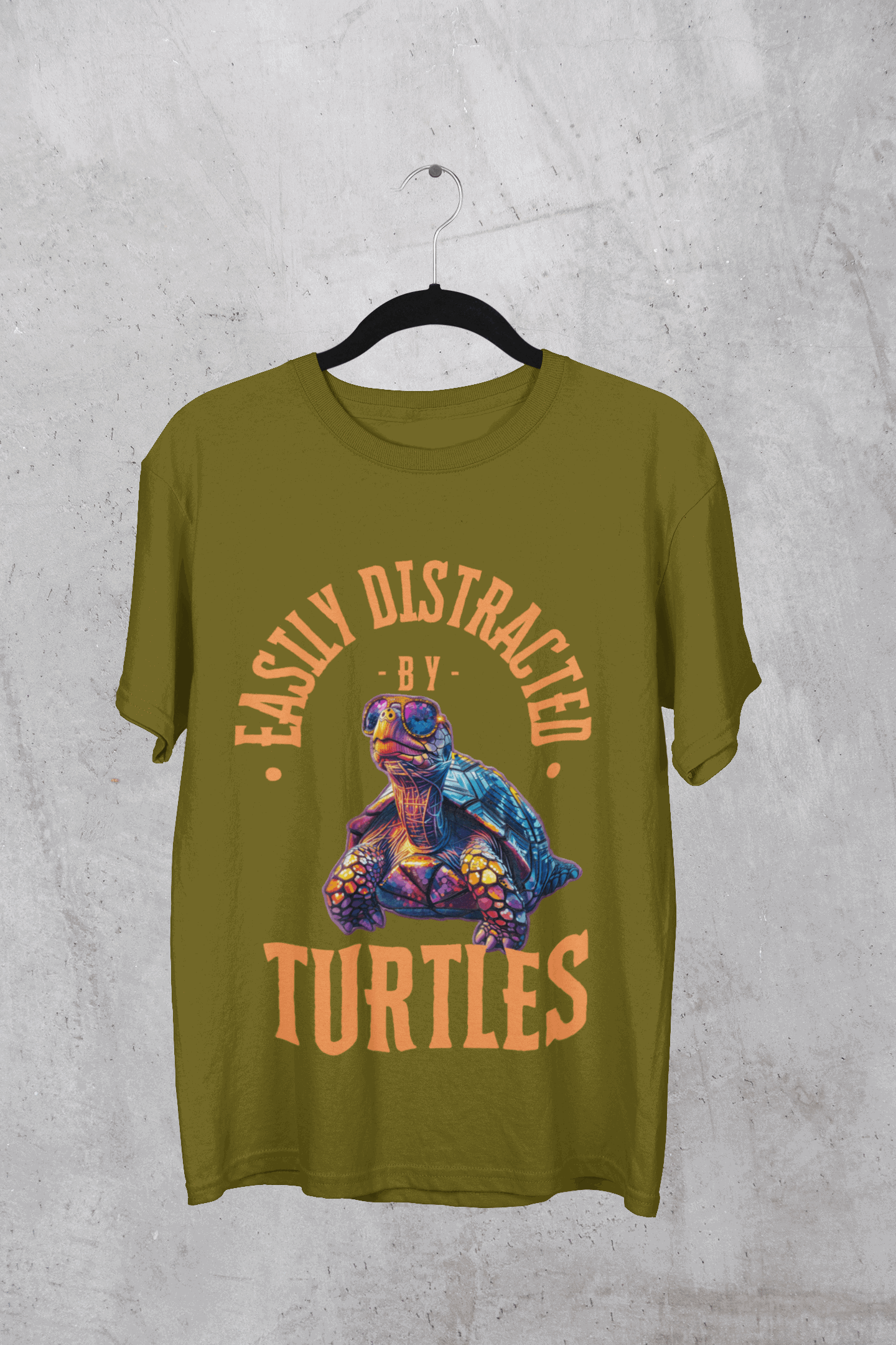 Unisex Oversize classic Cotton Tshirt -TURTLE BUDDIES - DISTRACTION