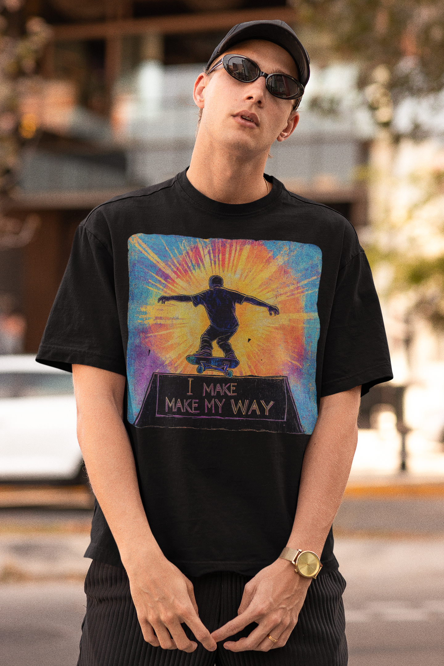 Loose Fit - Half Sleeve - Premium design Unisex cotton T-shirt - MAKE MY WAY