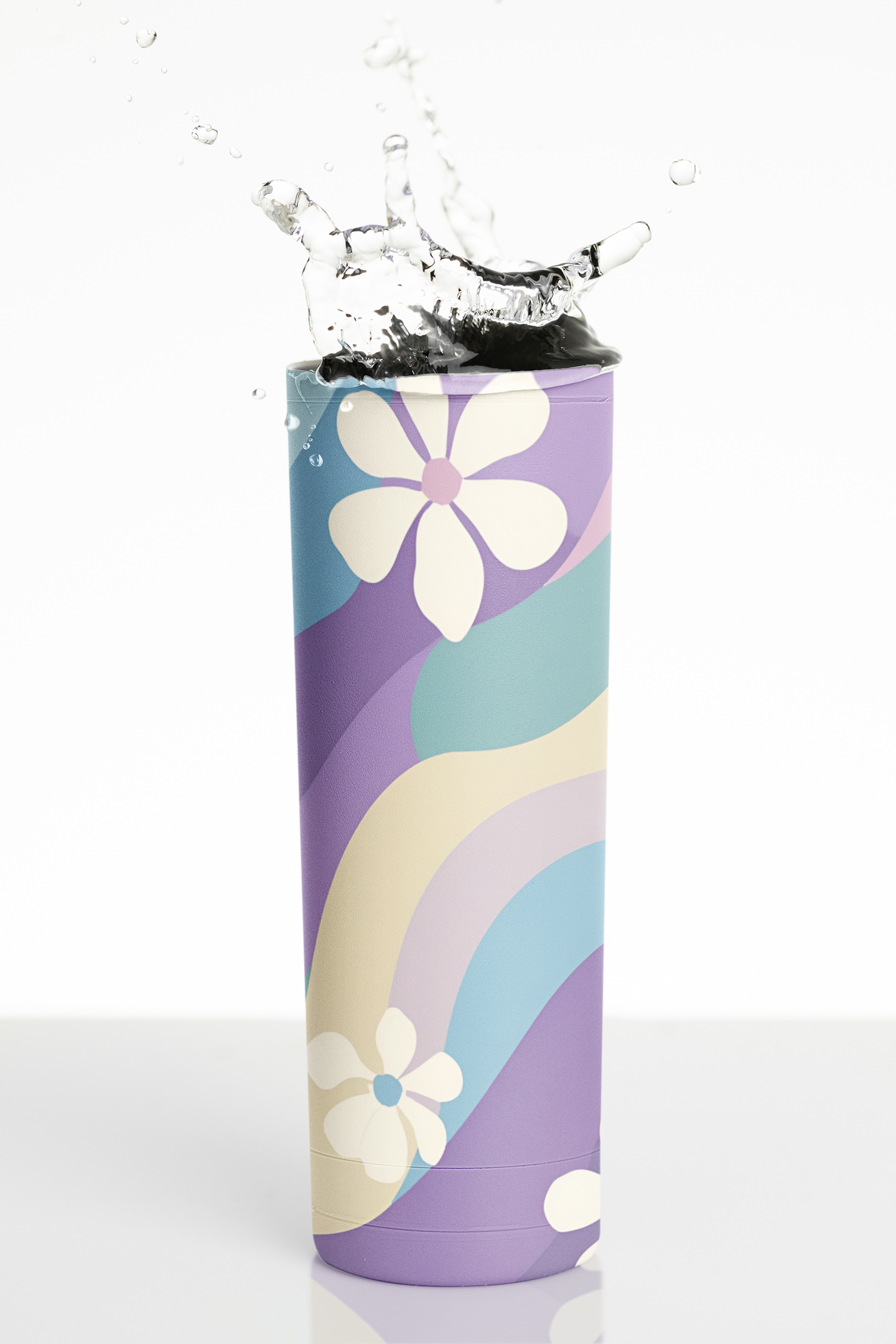 Hot and Cold Stainless Steel Tumbler 600 Ml - (20 OZ ) high-quality double-wall vacuum insulation - Cute Lavender