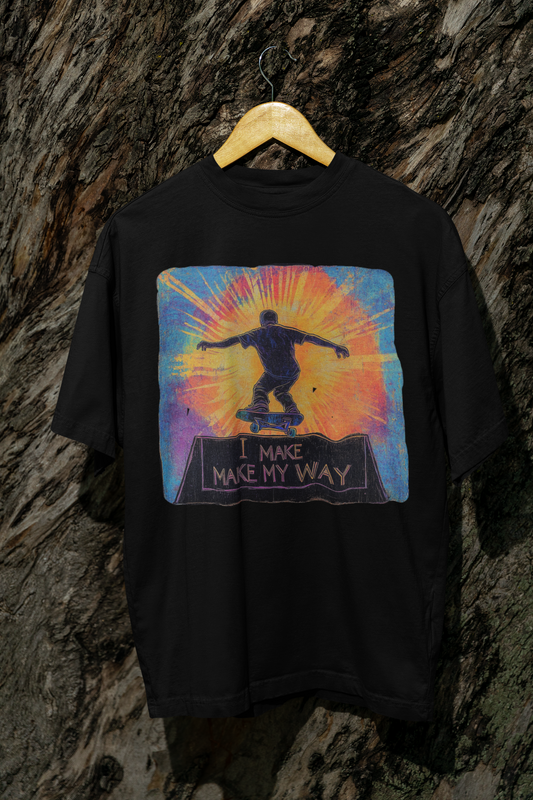 Loose Fit - Half Sleeve - Premium design Unisex cotton T-shirt - MAKE MY WAY