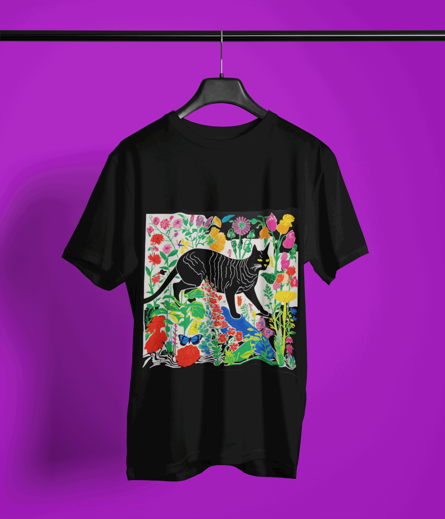 The WonderCat : Premium Minimalist Unisex cotton T-shirt - Art for your wardrobe