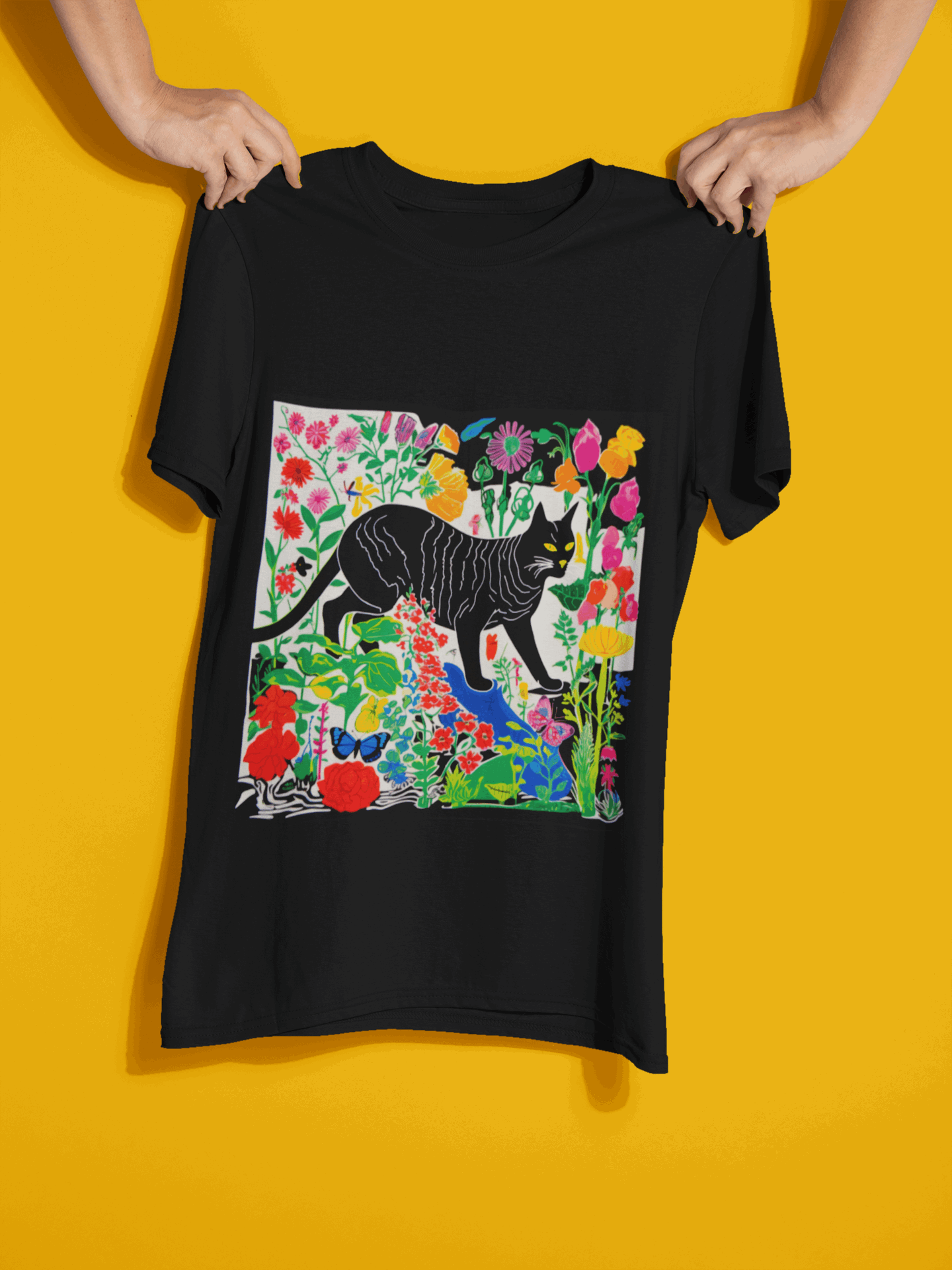 The WonderCat : Premium Minimalist Unisex cotton T-shirt - Art for your wardrobe